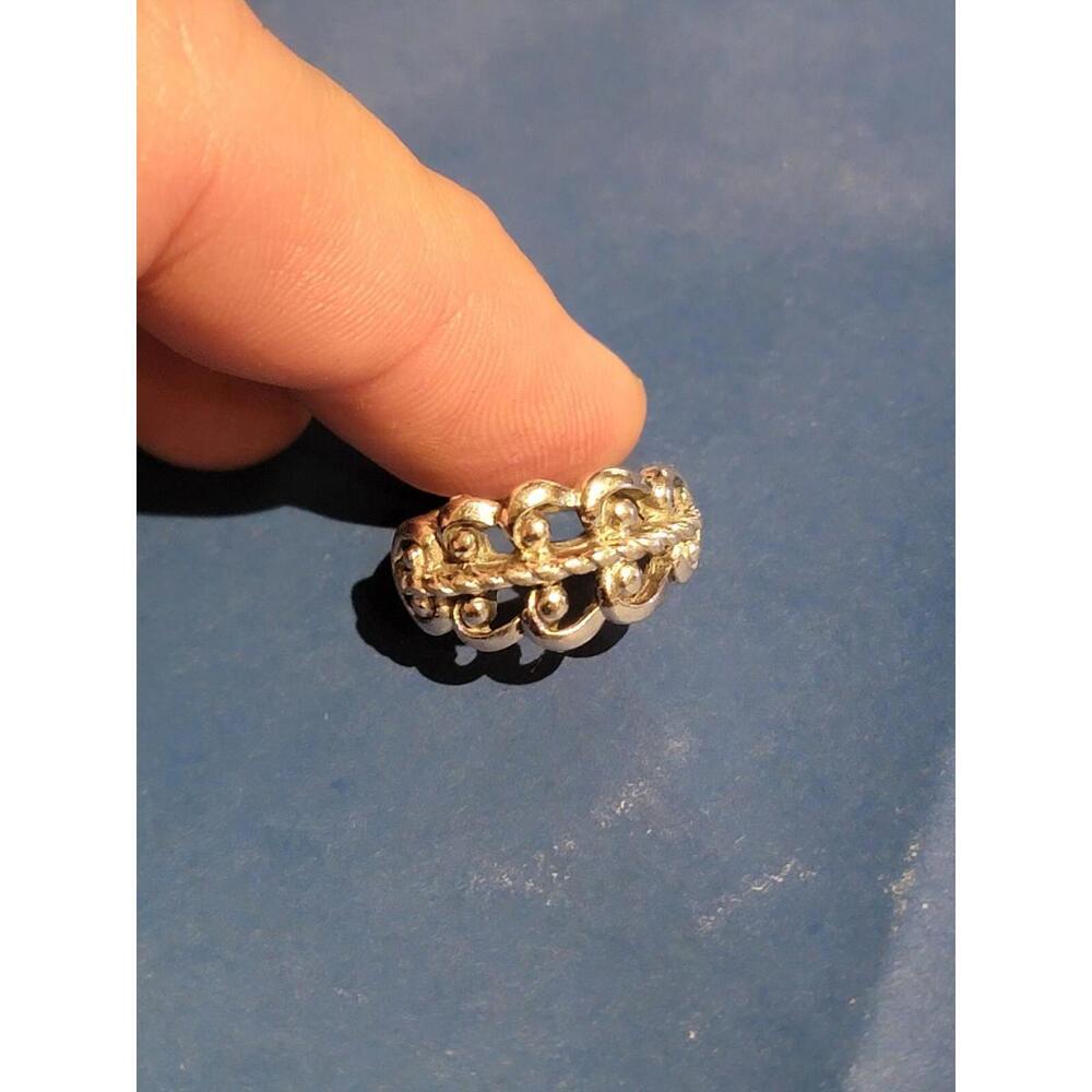 Vintage Signed Avon Silver Tone Ring Size US 6 - 7